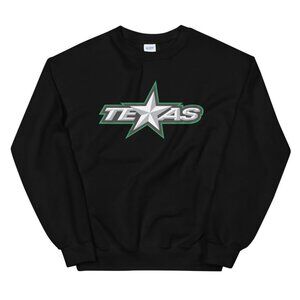 Vintage Texas Stars Adult Logo Crewneck Sweatshirt, Retro Texas Stars Hockey Tee